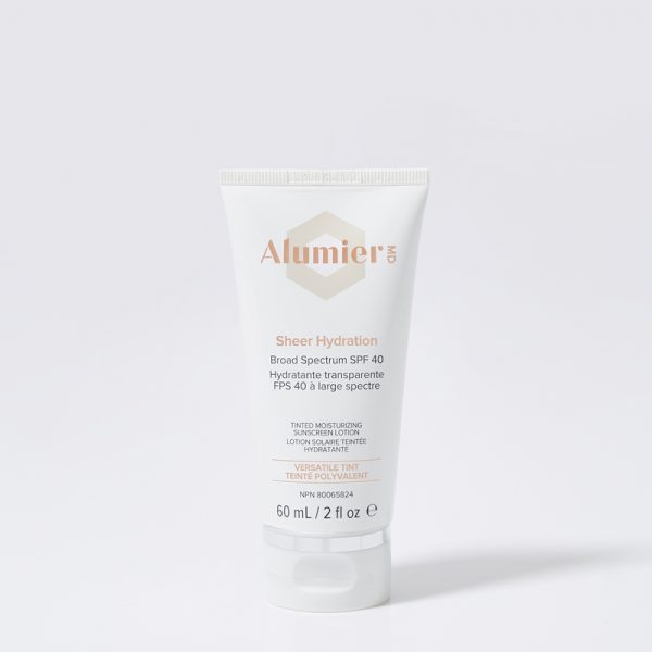 A sheer moisturizing 100% physical broad-spectrum facial sunscreen. (Tinted)